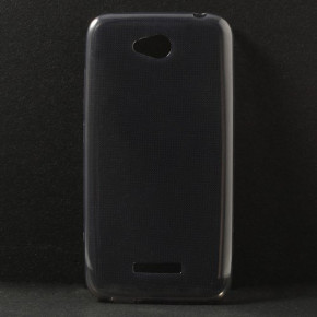Силиконов гръб ТПУ ултра тънък за HTC Desire 616 сив прозрачен